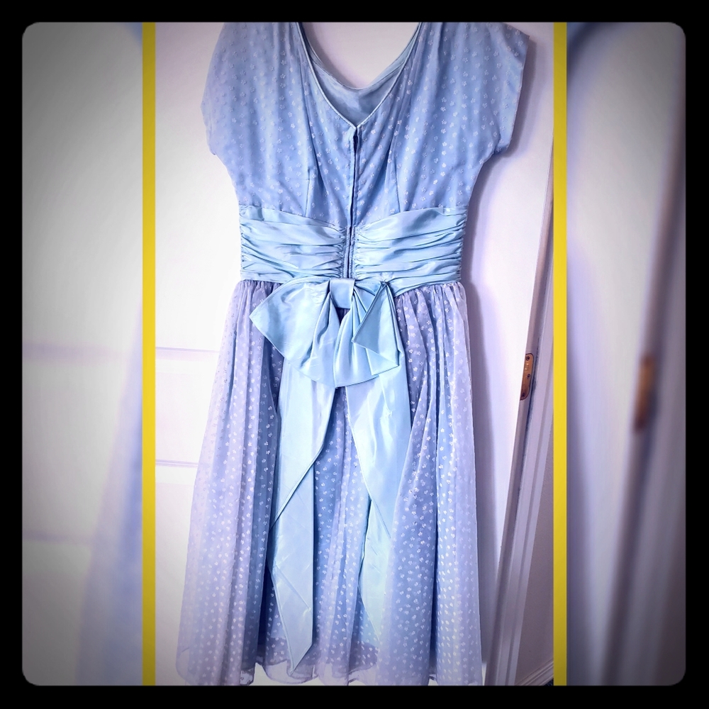 Vintage 50s, Handmade Chiffon Party Dress